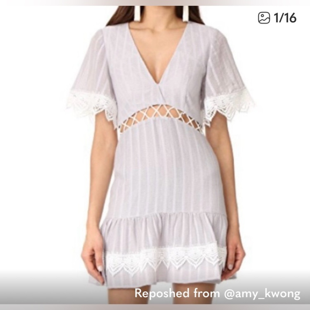 TALULAH White Lace Mini Dress